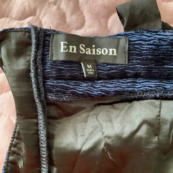 En Saison Navy Velvet Tank Top - Picture 6 of 12